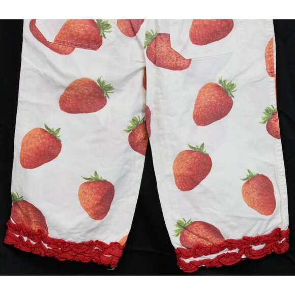 Trish Scully 2pc Outfit Sz 5 Tank Top Pants Strawberry Red Ruffles Summer Rhines - Picture 13 of 15